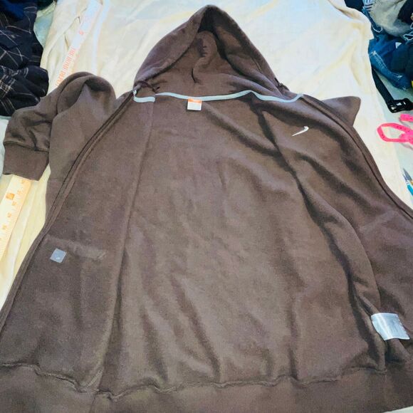 Nike Athletic Dept. Zip Up Hoodie Men’s XXL Brown y2k Grunge Vintage - Picture 14 of 15